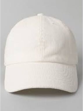 Corduroy Baseball Cap - White